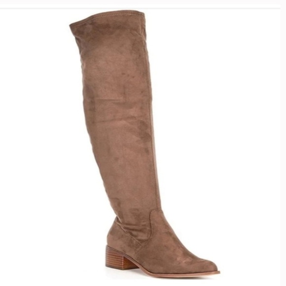 NEW Steve Madden Sadie Over-The-Knee Block Heel Boots in Light Taupe size 6.5 - Picture 13 of 13